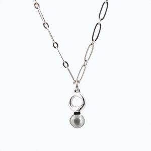 Collar Cerchio Versatile Thin plata — Esfera de metal