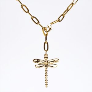 Collana Dragonfly rigida oro
